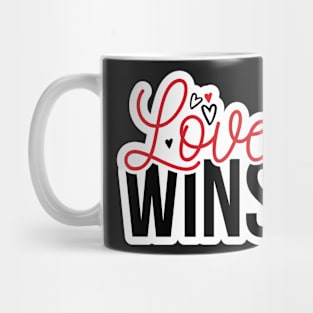 Valentine's Day Stickers - Love Wins Mug